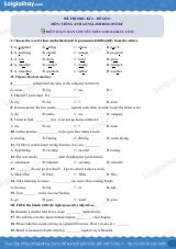 Đề thi học kì 2 Tiếng Anh 6 English Discovery - Đề số 8